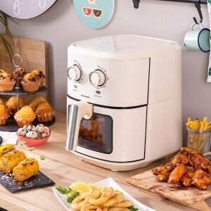 Air Fryer InnovaGoods Vynner Pro 6500 Cream 1700 W 6,5 L Stainless ...
