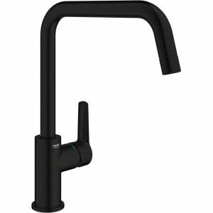 Mixer Tap Grohe GROHE Start Black Matte back Brass C-shaped |  Taps...