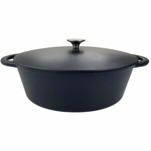 Casserole with lid Baumalu Black 38 x 30 x 16 cm