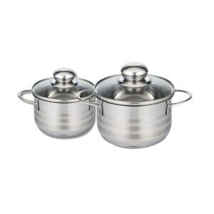 Casseroles Fackelmann Elo Brillant Acier 1,75 L 1,25 L 2 Pièces