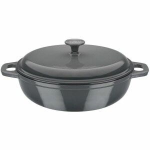 Casserole with lid GSW Grey 36 x 14 x 36 cm Cast Iron Ø 30 cm