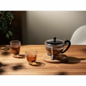 Teapot Bodum Grey 1 L Glass Stainless steel