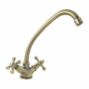 Two-handle Faucet Rousseau Beverley Brown Stainless steel Brass |  ...