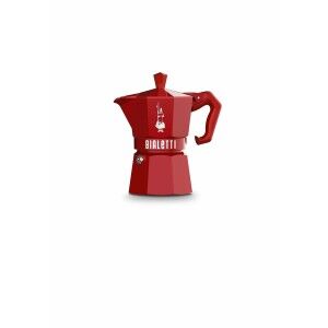 Italian Coffee Pot Bialetti MOKA EXCLUSIVE Red Aluminium 3 Cups |  ...