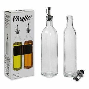 Oil and Vinegar Set Vivalto Transparent Glass Silicone Crystal 500 ...