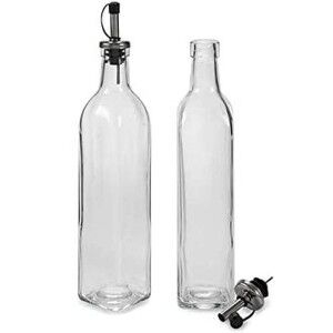 Oil and Vinegar Set Vivalto Transparent Glass Silicone Crystal 500 ml 5,7 x 29,5 x 5,7 cm 12 x 31 x 6 cm 2 Units