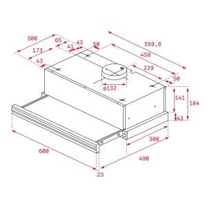 Konventioneller Rauchfang Teka CNL6415BK 60 cm 385 m3/h 64 dB 110W ...