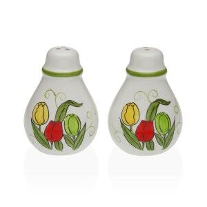 Salt and Pepper Shakers Versa Ceramic Dolomite Tulip 5,5 x 8,5 x 6 ...