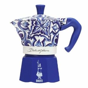 Cafetière Italienne Bialetti MOKA D&G Bleu Acier inoxydable 4 Tasses