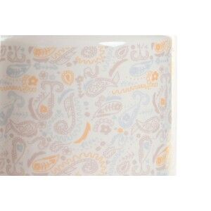 Gefäß DKD Home Decor 15 x 15 x 21 cm Weiß Gelb Dolomite Shabby Chic