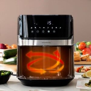 Heißluftfritteuse InnovaGoods Fryinn Pro 5500 Schwarz 1700 W 5,5 L ...