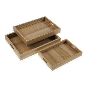 Jeux de plateaux Versa Bois MDF 30 x 5,5 x 40 cm (3 Pièces) | Assie...