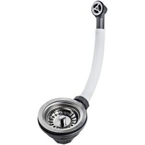 Sink Valve with Flexible Overflow Teka 61001302 Silver Stainless st...