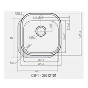 Évier simple Cata CS-1 Argent | Éviers