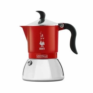 Italienische Kaffeemaschine Bialetti FIAMMETTA INDUCTI Rot Edelstah...