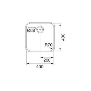 Évier simple Mepamsa SQUARE 40.40 | Éviers