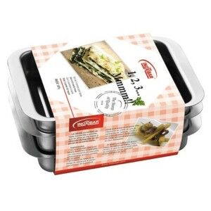 Plat à gratin Inoxibar Acier 18 x 13 cm (3 Unités) | Assiettes, pla...