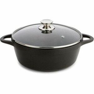 Casserole with lid Valira 4141/25 Black Ø 24 cm |  Pans and cassero...