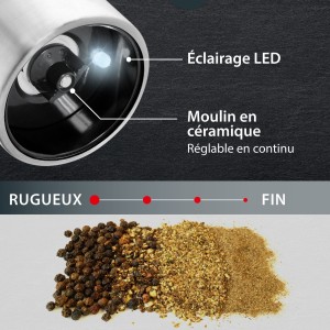 Elektrische Pfeffer-/Salzmühle – ADE – Küchengeräte – Edelstahl/Kun...