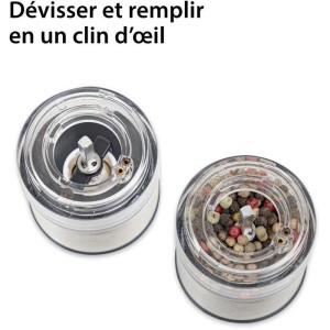 Elektrische Pfeffer-/Salzmühle – ADE – Küchenhelfer – Edelstahl/Kun...