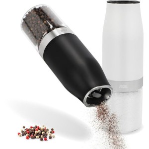 Set mit 2 elektrischen Mühlen – ADE – MILL – Glas/Kunststoff – Höhe...