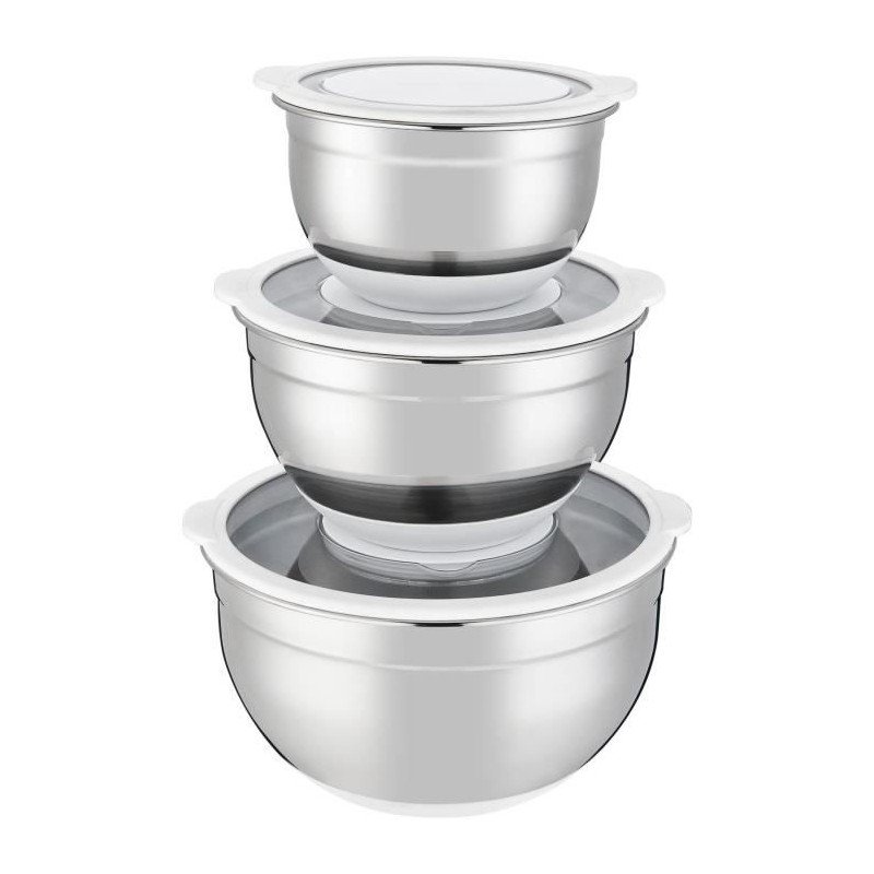 Salatschüssel-Set - ARTHUR MARTIN - AM486 - 16-20-24 cm - Luftdicht...