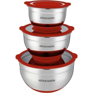 Salatschüssel-Set - ARTHUR MARTIN - AM032 - 16-20-24 cm - Luftdicht...