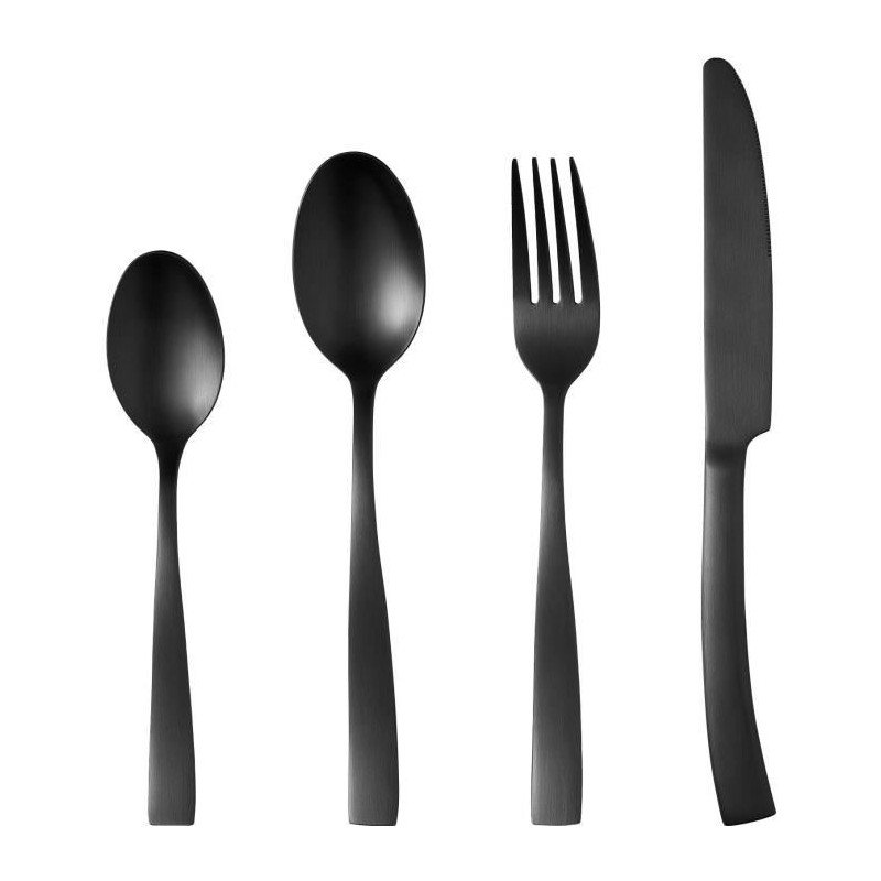 Besteckset - ARTHUR MARTIN - AM5136 - 24-teilig - Edelstahl - Schwa...