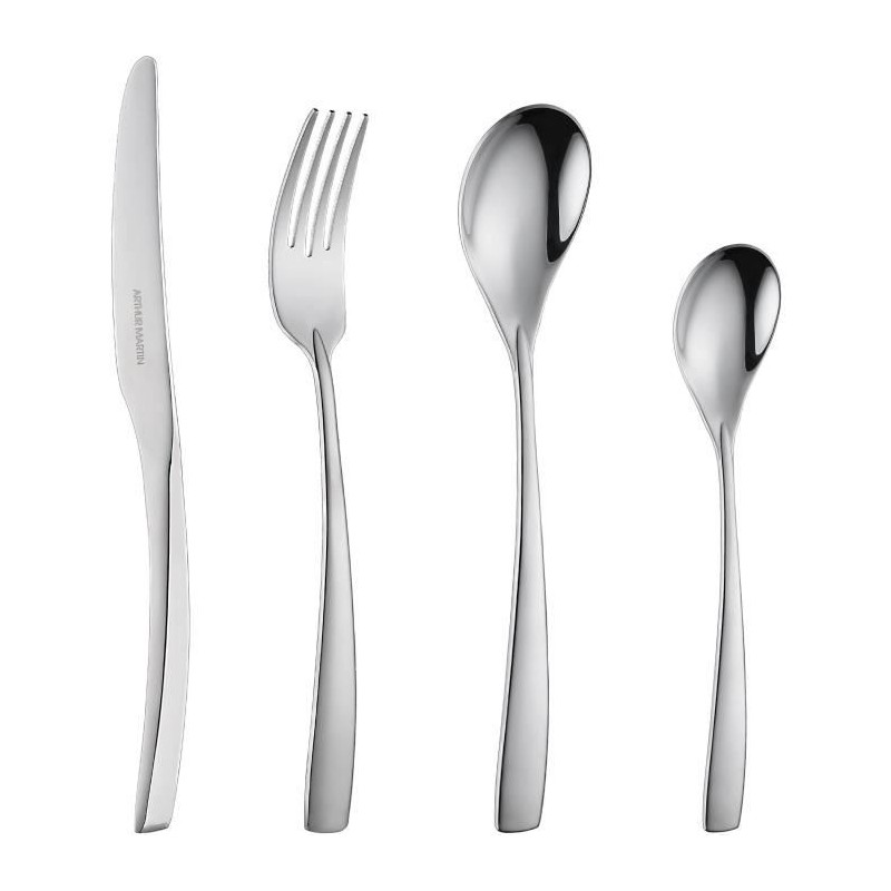 Ménageres - ARTHUR MARTIN - AM3630 - 24 pieces - Acier inoxydable - Finition satinée