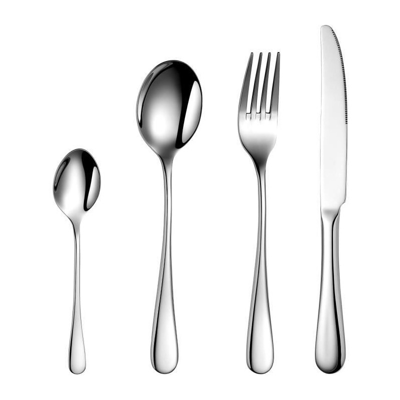 Besteckset - ARTHUR MARTIN - AM2202 - 24-teilig - Edelstahl - Hochg...