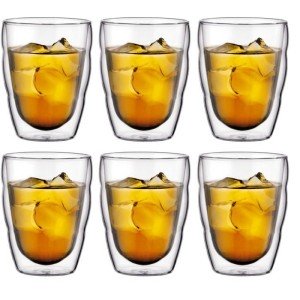 Set of 6 thermo glasses - BODUM - Pilatus - Double wall - 0.25 l - ...