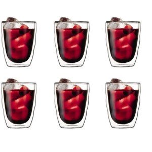 Set of 6 thermo glasses - BODUM - Pilatus - Double wall - 0.35 l - ...