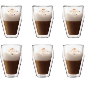 Set 6 verres thermo - BODUM - Titlis - Double paroi - 0.35 l - Tran...