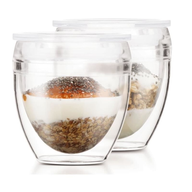 Set of 2 cups - BODUM - Pavina To Go - Double-walled plastic - Airt...