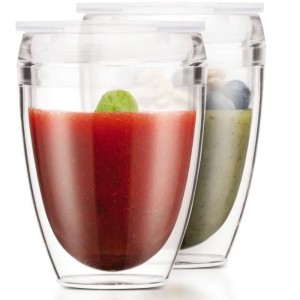 Set of 2 BODUM cups - Pavina To Go - Double-walled plastic - Airtig...