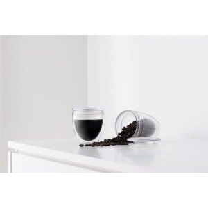 Set of 2 BODUM cups - Pavina To Go - Double-walled plastic - Airtig...