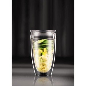 Set of 2 BODUM cups - Pavina To Go - Double-walled plastic - Airtig...