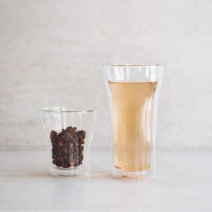 Set of 2 glasses - BODUM - Assam - Double wall - 0.2 l - Transparen...