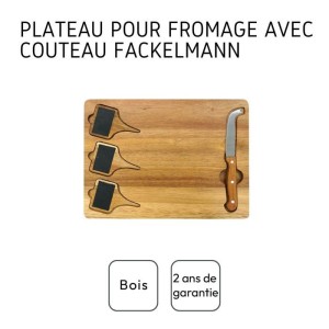 Plateau a fromage - FACKELMANN - Avec ardoises + couteau a fromage ...