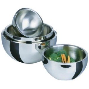 Isolierte Salatschüssel - GSW - 30 cm - Edelstahl - 5,50 L - Auslau...