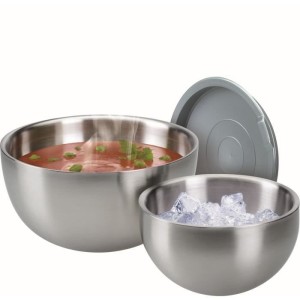 Isolierte Salatschüssel - GSW - 30 cm - Edelstahl - 5,50 L - Auslau...