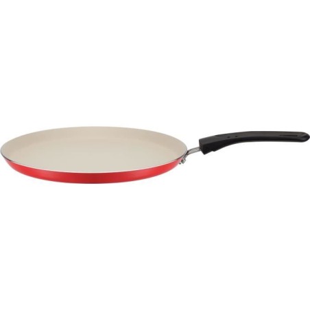 Crêpe-Maker mit Verteilgerät - GSW - 456715 - Aluminium - Außenseite aus rotem Silikon - 26 cm - Alle Herdarten einschließli