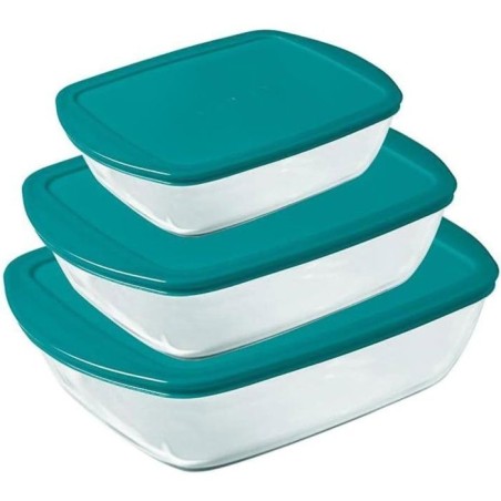 3er-Set Schüsseln mit Deckel - PYREX - Cook & Store - Glas - Rechte...