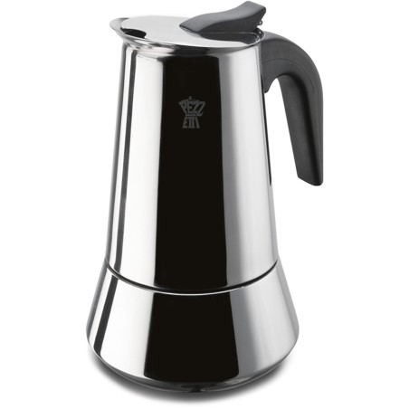 Cafetiere italienne - PEZZETTI - STEELEXPRESS - Acier inoxydable - 6 tasses - Tous feux dont induction - Argent