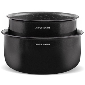 Batterie de cuisine induction - Arthur Martin - AM558 - Aluminium - 20 pieces - Poignée amovible - Tous feux dont induction