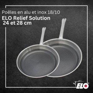 Set mit 2 Induktionsbratpfannen – ELO – Relief Solutions – 18/10 Ed...