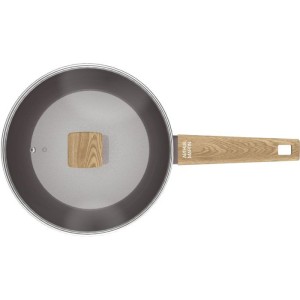 Sauteuse - Tous feux dont induction - ARTHUR MARTIN - AM9910 - Revetement céramique - Ø 24 cm - Couvercle et panier inox - Tau