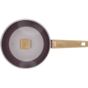Sauteuse - Tous feux dont induction - ARTHUR MARTIN - AM3056 - Revetement céramique - Ø 24 cm - Couvercle et panier inox - Pru