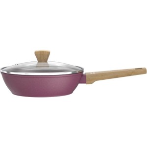 Sauteuse - Tous feux dont induction - ARTHUR MARTIN - AM3056 - Revetement céramique - Ø 24 cm - Couvercle et panier inox - Pru