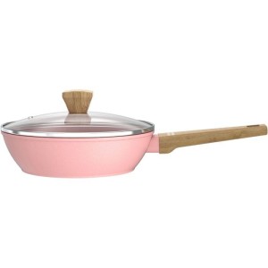 Sauteuse - Tous feux dont induction - ARTHUR MARTIN - AM0333 - Revetement céramique - Ø 24 cm - Avec couvercle et panier inox
